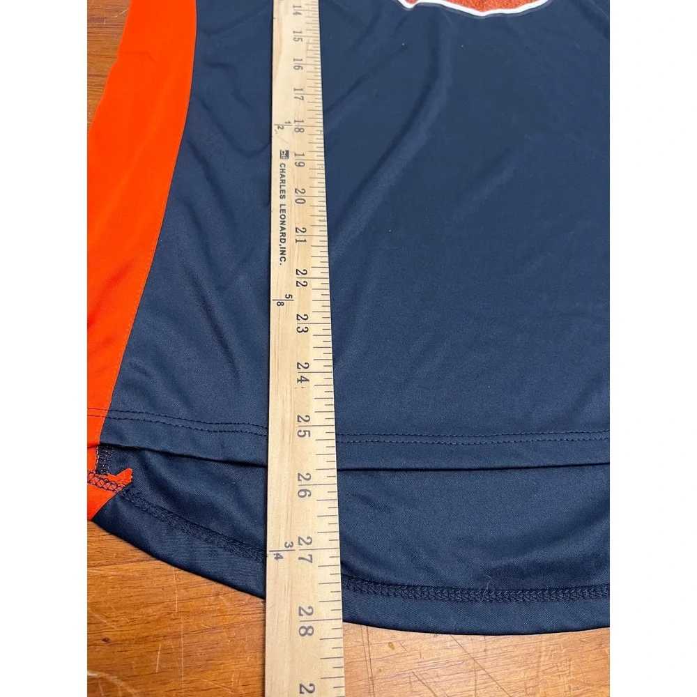 NFL Team Apparel Chicago Bears Women Lace Up Jersey Top Navy Orange Small NWT